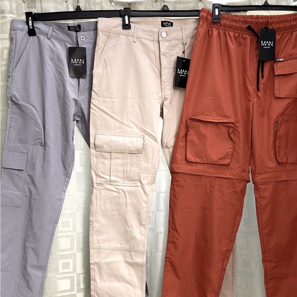 boohooMAN Pants 3 Pair Of Mens Boohooman Cargo Pants Poshmark